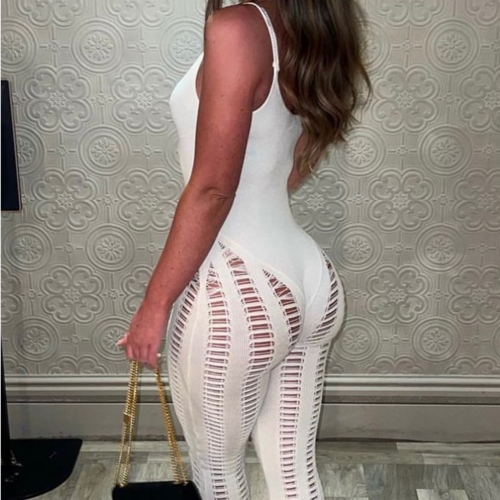 Missy Empire crotchet jumpsuit.